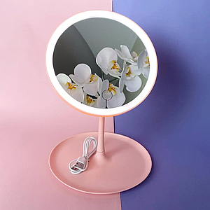КОСМЕТИЧНЕ КРУГЛЕ ДЗЕРКАЛО З ПІДСВІЧУВАННЯМ Led Cosmetic Mirror з акумулятором