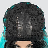 Перука омбре без гривки Joy, термоволоси, колір синій/зелений, морська хвиля для сцени, танців та вечірок, фото 6