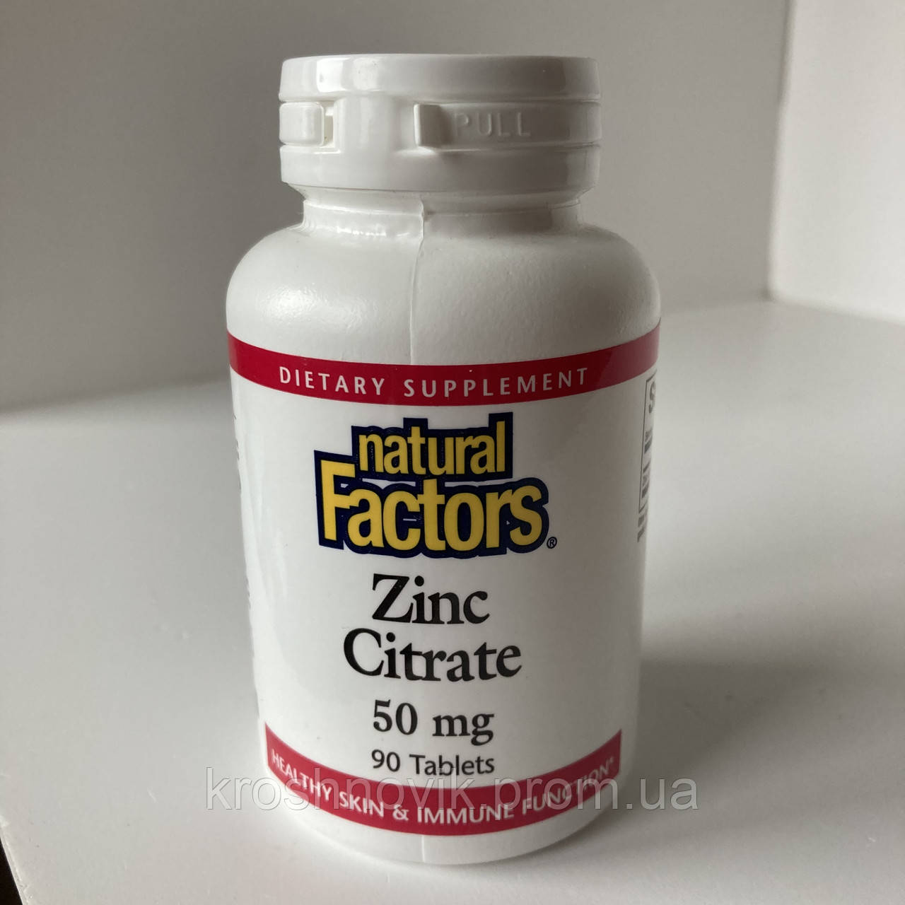 Natural factors Цинк цитрат zinc citrate 50 мг, 90 таблеток - фото 1 - id-p1696216483