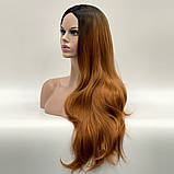 Перука омбре без чубчика Joy, термоволоси, колір каштановий для сцени, аніматорів, танців та вечірок, фото 3