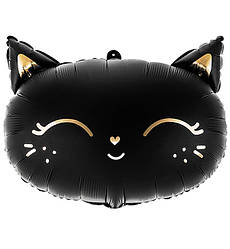 Повітряні кульки "Кішечка", 48x36 см., Польща, колір - чорний