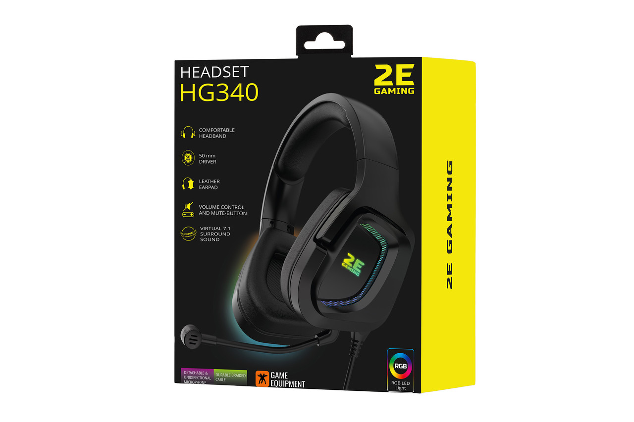 2E Gaming HG340 RGB USB 7.1 Black