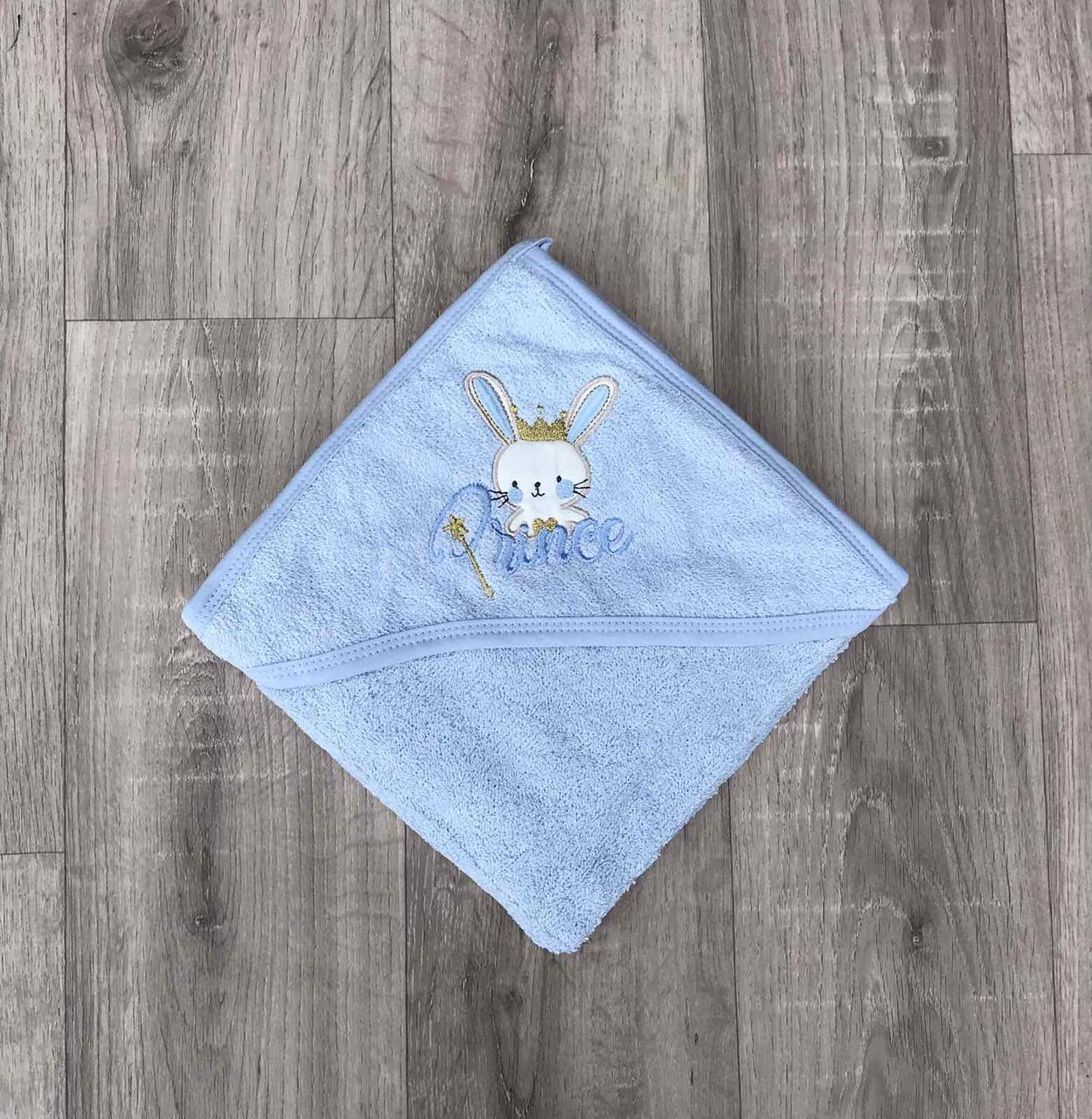 Купить Полотенце-уголок для новорожденных Prince, 75х80, голубой, цена ...
