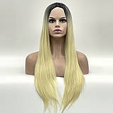 Перука омбре без чубчика Cora, термоволосся, колір блондин для сцени, аніматорів, танців, вечірок та розваг, фото 2