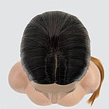 Перука омбре без чубчика Cora, термоволосся, колір каштановий, для сцени, аніматорів, танців, вечірок та розваг, фото 5