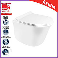 Унітаз підвісний безобідковий Virgo Rimless із сидінням мікроліфт