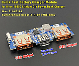 №2 Контролер Плата для Power Bank 2 USB, micro-USB, type-C з індикою заряду / 2.4A PowerBank, фото 4
