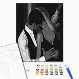 Картина за номерами В обіймах пристрасті Картини на полотні пара чб 40х50 Розмальовка для дорослих Brushme BS51705, фото 7