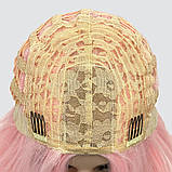 Довга перука без чубчика, термоволосся, рожевий колір, для аніматорів, сцени, танців та вечірок., фото 6