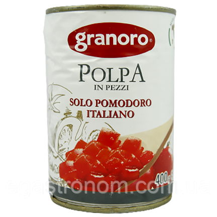 Польпа з кусочками Граноро Granoro polpa in pezzi 400g 24шт/ящ (Код: 00-00012919), фото 1