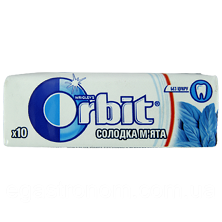 Жувальна гумка солодка мята Орбіт Orbit 14g 30шт/пач (Код: 00-00012922)