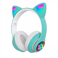 Наушники Bluetooth TUCCI STN28 Mint green c ушками