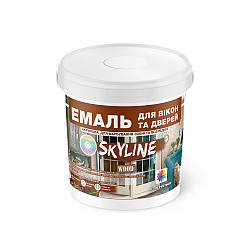 Емаль акрилова Для Вікон та Дверей SkyLine Wood Біла 0.4 л