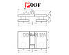 ODF-05-09-21 Петля для душових кабін скло-скло 180 град, чорна, фото 2