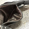 Шкіряна чоловіча сумка через плече м'яка фактура С21-КТ-4006 Чорна, фото 10