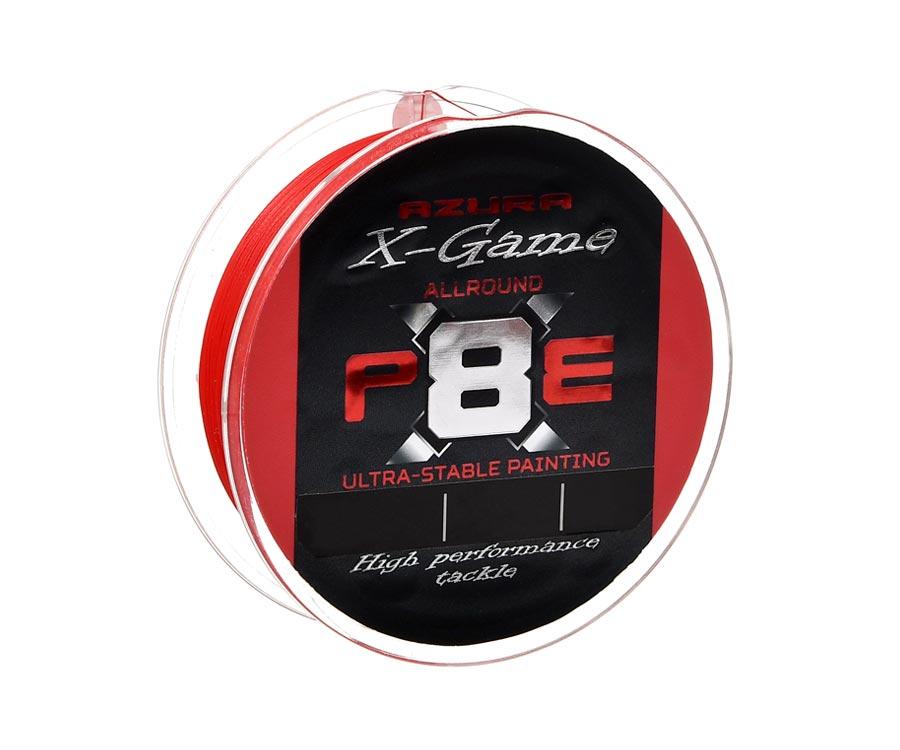Шнур Azura X-Game PE X8 Fiery Red 150 м #1.2 0.185мм