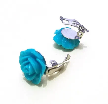 Біжутерні кліпси для вух жіночі Троянди, фото 1