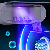 Диспенсер — дозатор для зубної пасти та щіток ультрафіолетовий стерилізатор WHITE SMILE Toothbrush sterilizer, фото 5