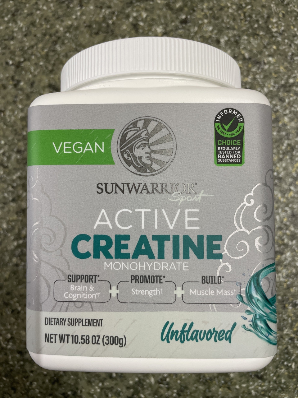 Креатин моногідрат, SUNWARRIOR, Creatine Monohydrate, 300 грам 60 порцій