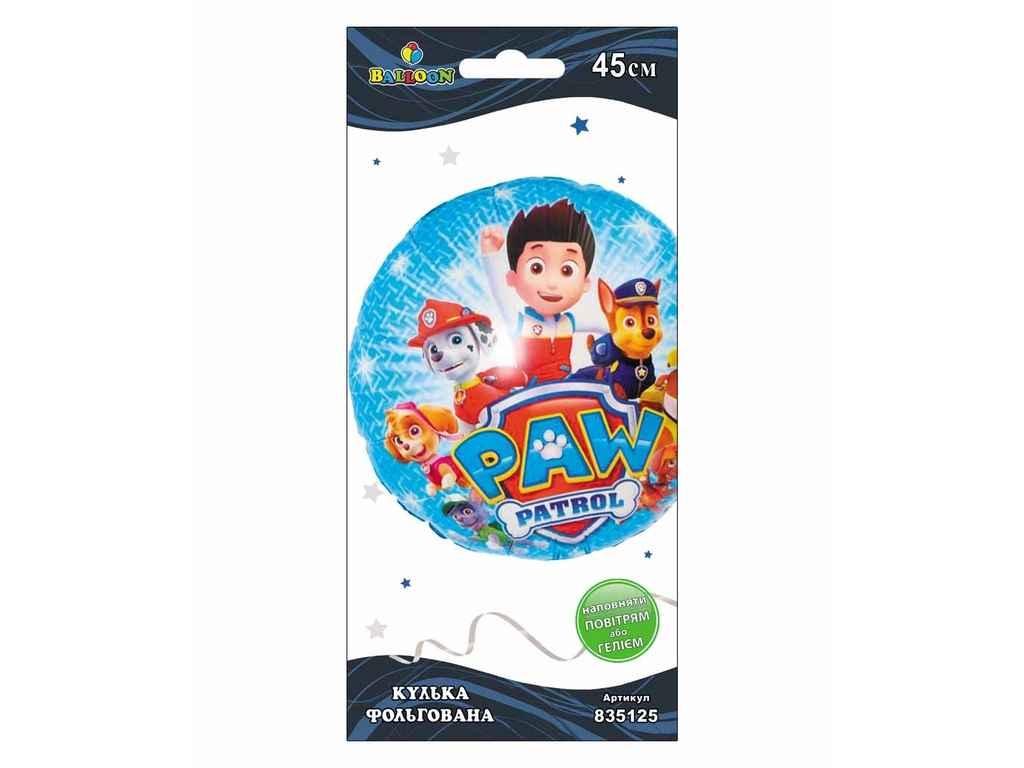Кулька повітр. фольгована "Щенячий патруль" 45см №835125/Pelican/(5), фото 1