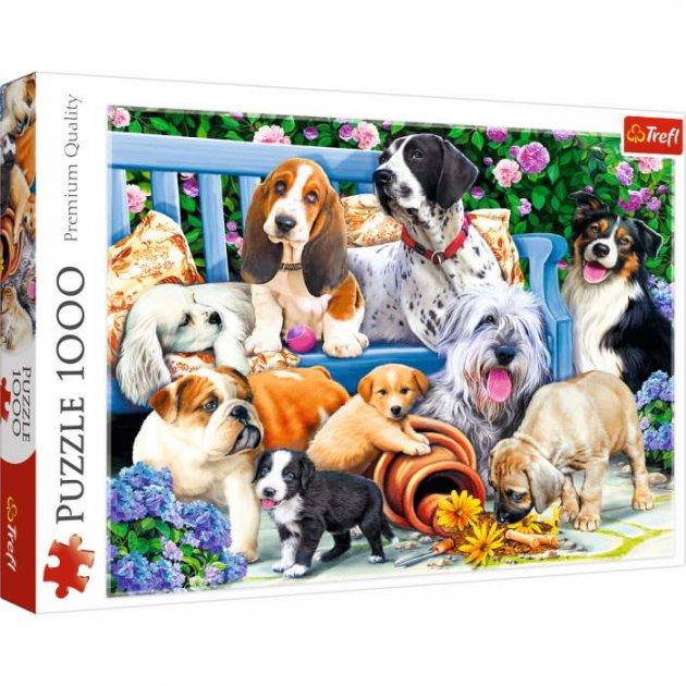 Пазли Trefl 1000ел. Собачки у саду
