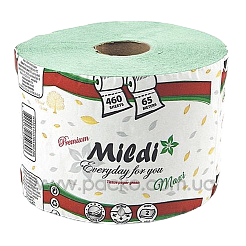 Папір туалетний "MILDI Maxi" на гільзі зелений 9 рул 1 шар 65 м, фото 1