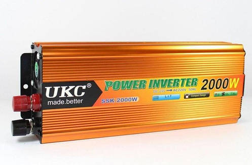 Перетворювач авто інвертор UKC 24V-220V 2000W, фото 1