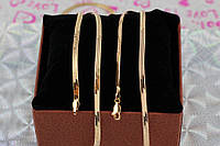 Ланцюг Xuping Jewelry плоский снейк 45 см 3,5 мм золотистий