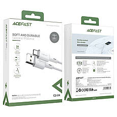 Кабель для зарядки телефона/ смартфона ACEFAST C2-04 USB - Type-C 3 А 1.2 м Білий, фото 5