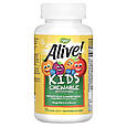 Мультивітаміни для дітей, смак апельсина і ягід, 120 жувальних таблеток Nature's Way, Alive!, фото 2