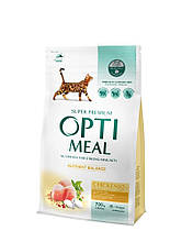 Корм сухий для дорослих котів OPTI MEAL курка 700 г