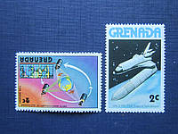 2 марки Гренада Овоєння космосу Космос MNH