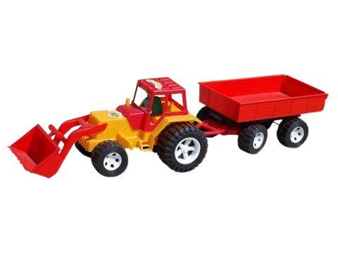 Трактор с ковшом и прицепом "Бамсик", фото 1