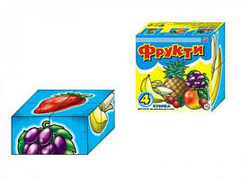 Кубики "Фрукти ТехноК" (4 кубики)
