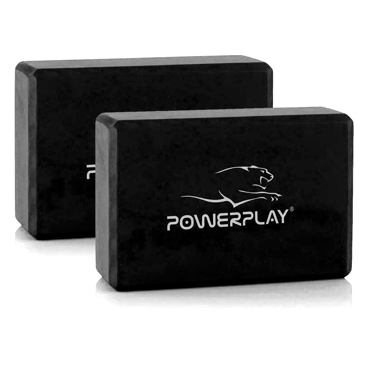 Блоки для йоги 2 шт. (пара) PowerPlay 4006 Yoga Brick EVA Чорні