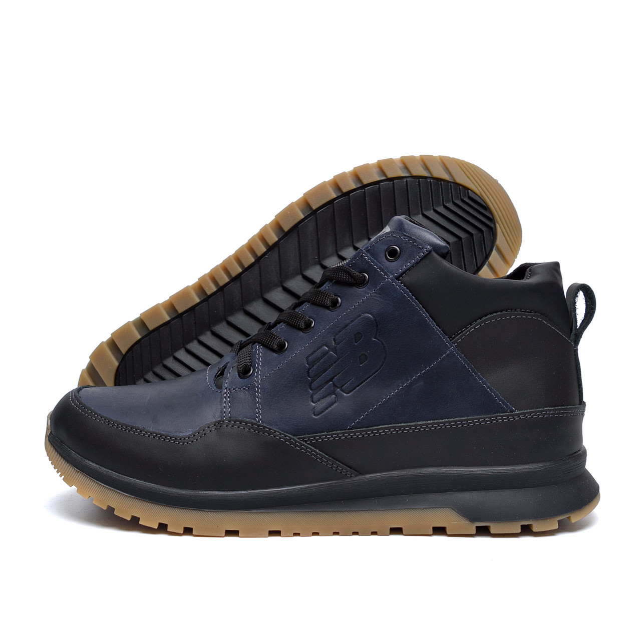 Чоловічі зимові шкіряні кросівки New Balance Clasic Blue, фото 1