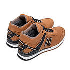 Чоловічі зимові шкіряні кросівки NB Clasic Fox, фото 4