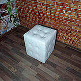 Пуфик Білий кубик стільчик, фото 3