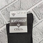 Шкарпетки чоловічі весна/осінь високі спортивні ЖИТОМИР СТИЛЬ 41-44р. чорні 30030331, фото 3