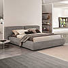Велике двоспальне ліжко з підйомним механізмом MeBelle PLAYA 180х200 см в стилі лофт, модерн, сірий шеніл, рогожка, фото 7