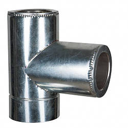 Трійник сендвіч утеплений 87° нерж/оцинк AISI 430