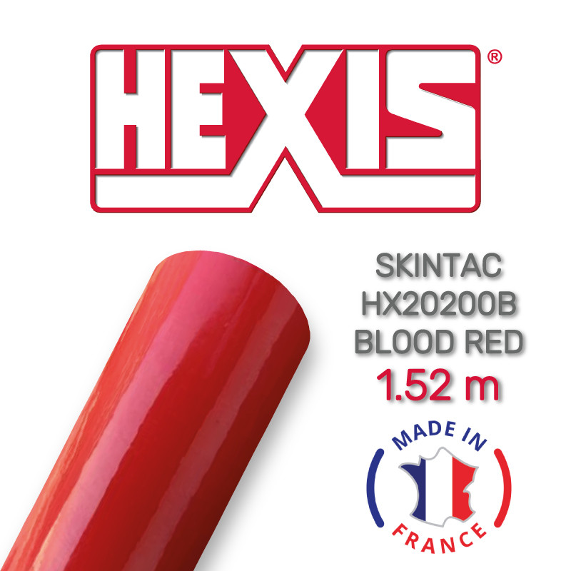 Hexis SKINTAC HX20200B Blood Red Gloss - Криваво-червона глянцева плівка 1.524 м