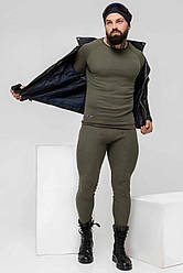Чоловічий термокомплект TOTALFIT ARTICA TMK1-VH36 бавовна з начісуванням хакі