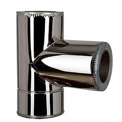 Трійник сендвіч з сажетруской нерж/нерж 87° AISI 321