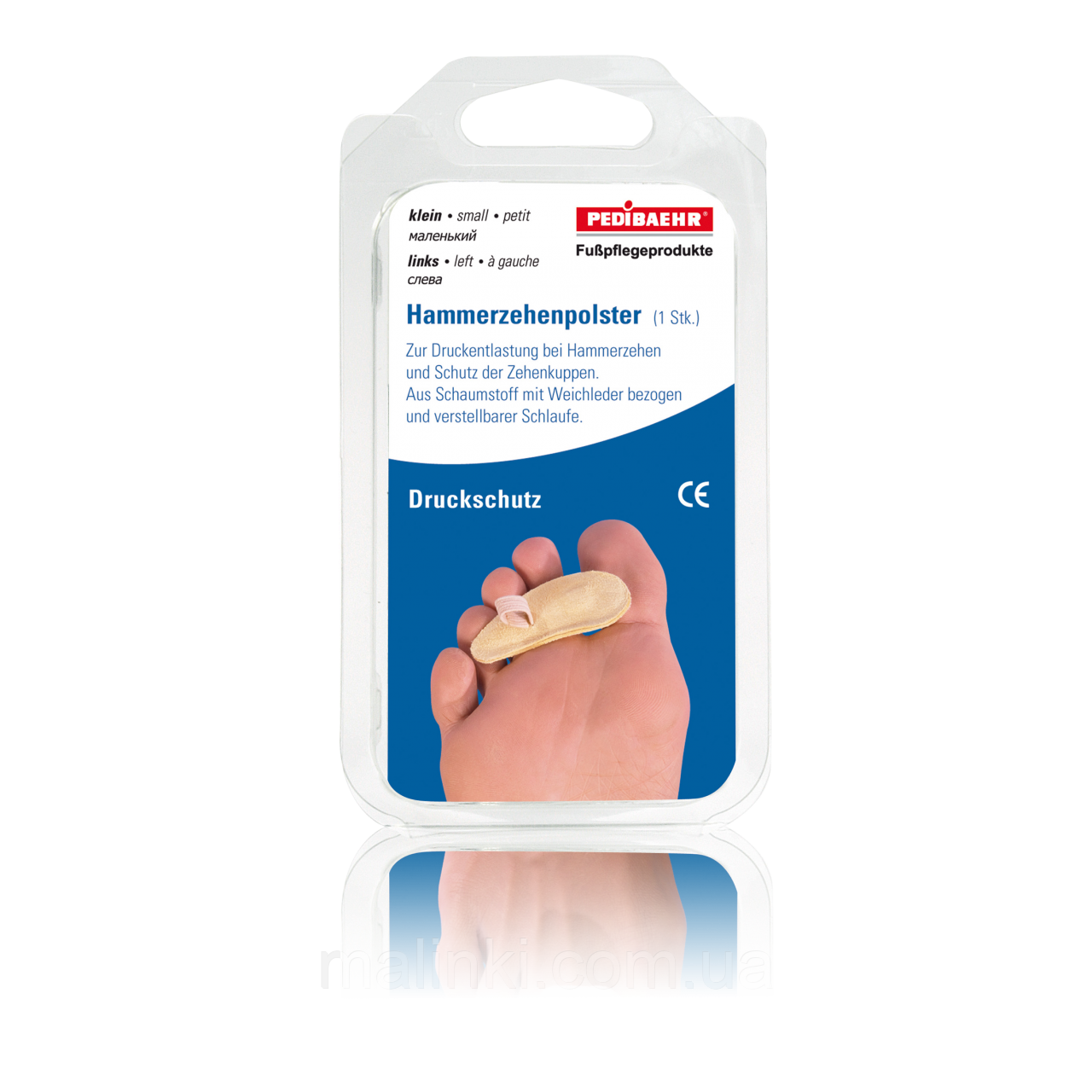 Подушечка під молоткоподібні пальці,PediBaehr велика ліва (1 шт.), фото 1
