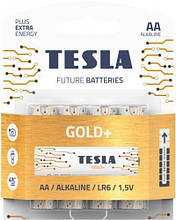Батарейки TESLA AA GOLD+ (LR06), 4 штуки