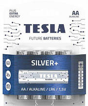 Батарейки TESLA AA SILVER+ (LR06), 4 штуки