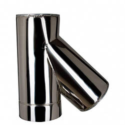 Трійник сендвіч 45° утеплений нерж/нерж AISI 304