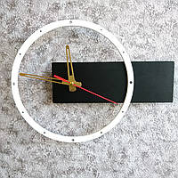 Черно-белые настенные часы в стиле минимализм для дома или офиса.
