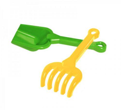 Набір "Лопатка та граблі" (зелений), фото 1